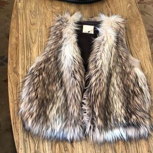 Rebecca Taylor Faux Fur Vest NWOT